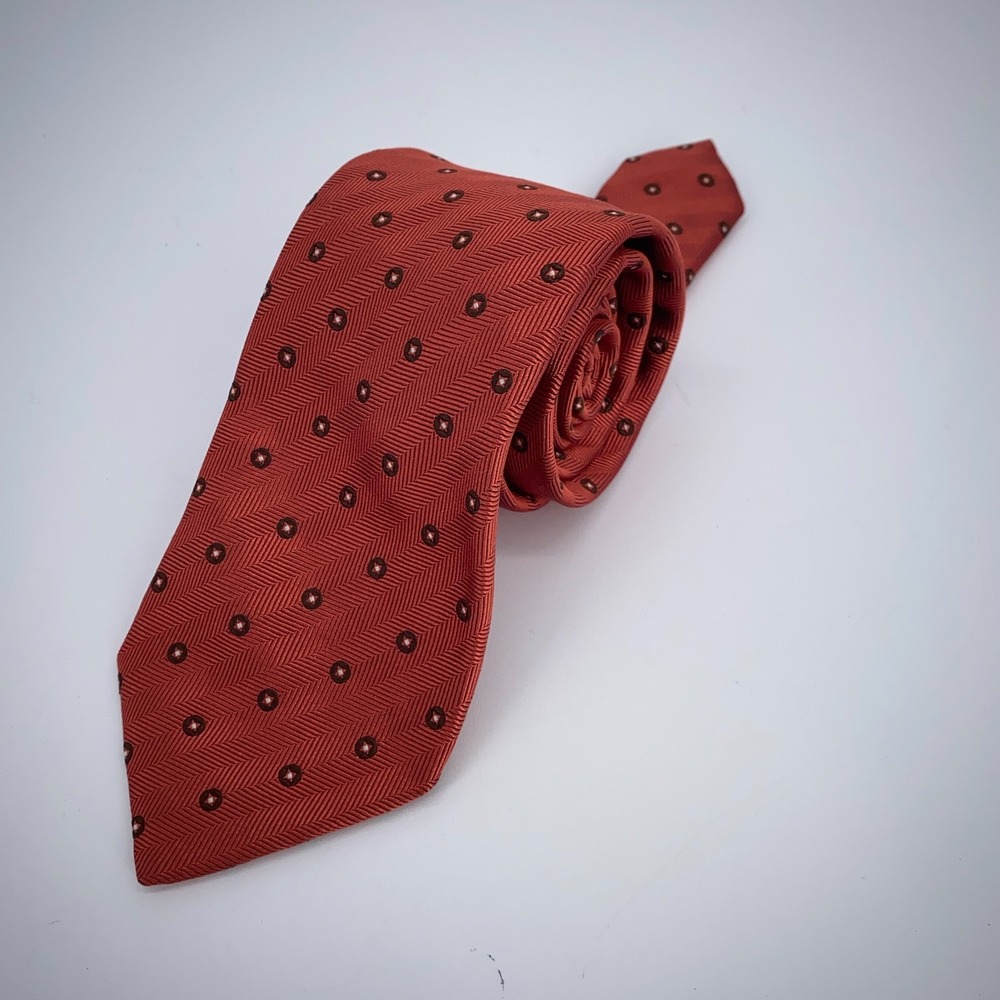 Eton Tie Mens One Size Multi Patterned Silk Classic Luxury‎ Necktie Italy Made
